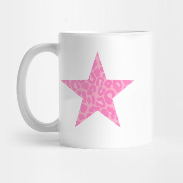 Pink Textured Leopard Star Print Design by OneThreeSix